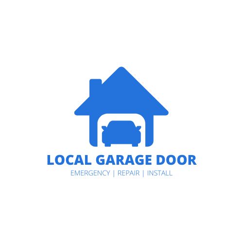 White And Blue House Garage Logo